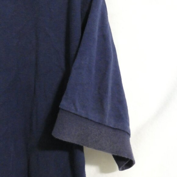 GLOBAL | large | Men's Navy Polo Short Sleeve Vintage Shirt | Made In Canada - Picture 11 of 13